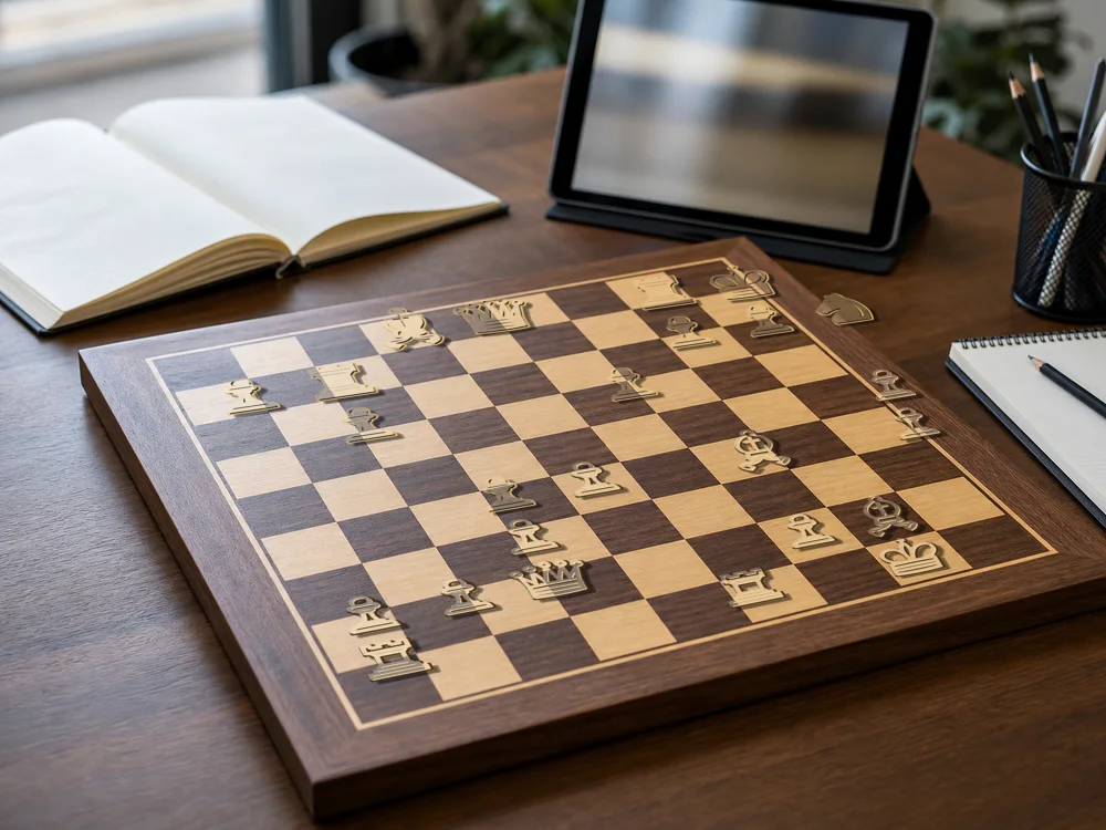 Chess calculation study board position from a real Lichess evaluation FEN
